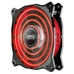 LEPA LPCPA12P Boitier PC Ventilateur 12 cm Noir, Rouge