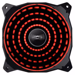LEPA LPCPA12P Boitier PC Ventilateur 12 cm Noir, Rouge