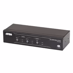 ATEN Commutateur matriciel HDMI True 4K 2 x 2 avec Désembeddeur audio