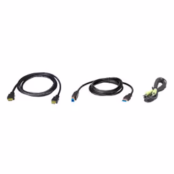 ATEN 2L-7D02UHX3, 1,8 m, USB, USB, HDMI, Noir, Mâle