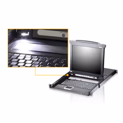 ATEN CL5708MW commutateur écran, clavier et souris Grille de montage Noir