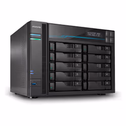 Asustor AS7110T, NAS, Bureau, Intel® Xeon®, 180 To, Noir