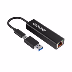 Asustor AS-U2.5G2, Avec fil, USB Type-C, Ethernet, 292,67 Mbit/s, Noir