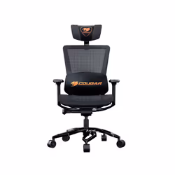 COUGAR Gaming 3MERGOCB.0001, Fauteuil de gaming, 150 kg, Siège respirant, Dossier grillagé, Noir, Noir
