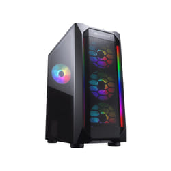 COUGAR Gaming CGR-5VM6B-MESH-G-RGB unité centrale Midi Tower Noir, Transparent