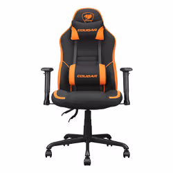 COUGAR Gaming Fusion SF, Siège rembourré, Dossier rembourré, Noir, Orange, Noir, Orange, Cuir, PVC, Simili-cuir, Polyvinyl ch ...