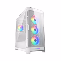COUGAR Gaming Duoface Pro RGB, Midi Tower, PC, Blanc, ATX, EATX, micro ATX, Mini-ITX, SSI CEB, Métal, Verre trempé, Jouer