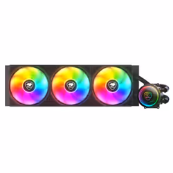 COUGAR Gaming CGR-PSDELRGB-B-360, Refroidisseur de liquide tout-en-un, 12 cm, 500 tr/min, 2200 tr/min, Noir