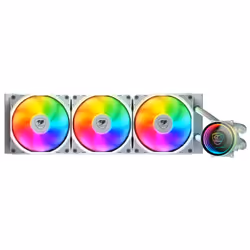 COUGAR Gaming CGR-PSDELRGB-W-360, Refroidisseur de liquide tout-en-un, 12 cm, 500 tr/min, 2200 tr/min, Blanc