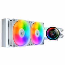 COUGAR Gaming Poseidon Elite ARGB 240, Kit de refroidissement du liquide, 12 cm, 500 tr/min, 2200 tr/min, 33,5 dB, Blanc