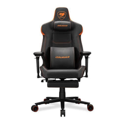 Fauteuil gaming - COUGAR - ARMOREVOM - Noir/orange - Repose-Pieds Rétractable - Accoudoirs 5D