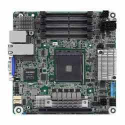 Asrock X570D4I-2T, AMD, Emplacement AM4, AMD Ryzen™ 3 de 3e génération, AMD Ryzen 5 de 3e génération, AMD Ryzen™ 7 de 3e...,  ...