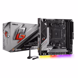 Asrock B550 Phantom Gaming-ITX/a, AMD, Emplacement AM4, AMD Ryzen™ 3 de 3e génération, AMD Ryzen 5 de 3e génération, AMD Ryze ...