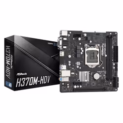 Asrock H370M-HDV, Intel, LGA 1151 (Emplacement H4), DDR4-SDRAM, 64 Go, DIMM, Double canal
