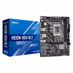 Asrock H610M-HDV/M.2, Intel, LGA 1700, Intel® Celeron®, Intel® Core™ i3, Intel® Core™ i5, Intel® Core™ i7, Intel® Core™ i9, I ...