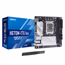 Asrock H670M-ITX/ax, Intel, LGA 1700, Intel® Celeron®, Intel® Core™ i3, Intel® Core™ i5, Intel® Core™ i7, Intel® Core™ i9, In ...