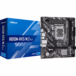 Asrock H610M-HVS/M.2 R2.0, Intel, LGA 1700, Intel® Core™ i3, Intel® Core™ i5, Intel® Core™ i7, DDR4-SDRAM, 64 Go, DIMM