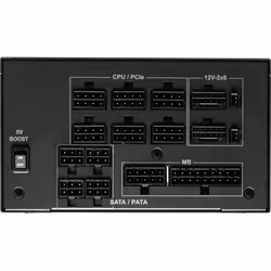Asrock Phantom Gaming PG-1300G unité d'alimentation d'énergie 1300 W 20+4 pin ATX ATX Noir - Vue supplémentaire 4