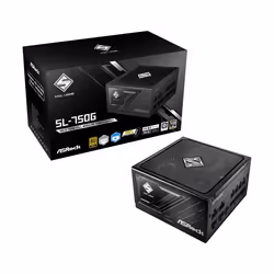 Asrock SL-750G Steel Legend, 750 W, Surchauffe, Sur-courant, Surcharge, Surtension, Court-circuit, 20+4 pin ATX, 60 cm, 120,4 ...