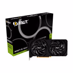 Palit GeForce RTX 4060 Infinity 2, GeForce RTX 4060, 8 Go, GDDR6, 128 bit, PCI Express 4.0, 2 ventilateur(s)