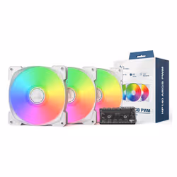 Montech HP140 ARGB PWM Boitier PC Ventilateur 14 cm Blanc 3 pièce(s) - Vue supplémentaire 2