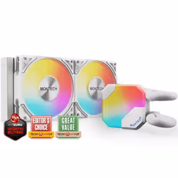 Kit Watercooling AIO - MONTECH - HyperFlow RGB - 240mm - Blanc - Compatible AM4