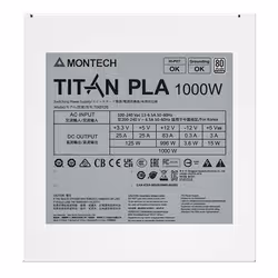Montech TITAN PLA 1000W unité d'alimentation d'énergie 20+4 pin ATX ATX Blanc - Vue supplémentaire 7