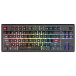 Montech MKey TKL clavier Jouer USB Bourgogne, Gris foncé