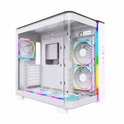 Montech KING 95 PRO, Midi Tower, PC, Blanc, ATX, micro ATX, Mini-ITX, Verre trempé, SPCC, Jouer