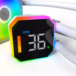 Montech HyperFlow Digital 360 Processeur Refroidisseur de liquide tout-en-un 12 cm Blanc 1 pièce(s) - Vue supplémentaire 5