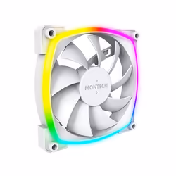 Montech AX120 PWM, Module de ventilation, Blanc, 3-pin + 4-pin, 3-pin, 1 ventilateur(s), 59 cfm