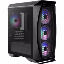 Aerocool Aero One Mini Frost, Mini Tower, PC, Noir, micro ATX, Mini-ITX, Acrylonitrile-Butadiène-Styrène (ABS), SPCC, Bleu, V ...