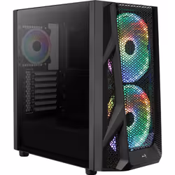 Aerocool AirHawk Duo, Tower, PC, Noir, ATX, EATX, micro ATX, Mini-ITX, Acrylonitrile-Butadiène-Styrène (ABS), SPCC, Bleu, Ver ...