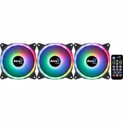 Aerocool Duo 12 Pro Boitier PC Ventilateur 12 cm Noir 3 pièce(s)