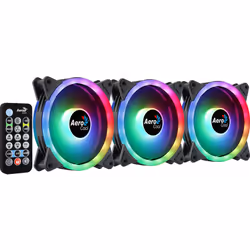 Aerocool Duo 12 Pro Boitier PC Ventilateur 12 cm Noir 3 pièce(s)
