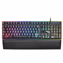 Mars Gaming MK320ES, Taille réelle (100 %), USB, Clavier mécanique, QWERTY, LED RGB, Noir