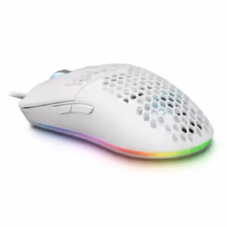 Mars Gaming MMAX, Droitier, Optique, USB Type-A, 12400 DPI, Blanc