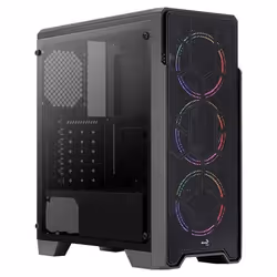 Boitier Moyen Tour ATX AeroCool Ore-G Saturn V2 RGB avec panneau vitré (Noir)