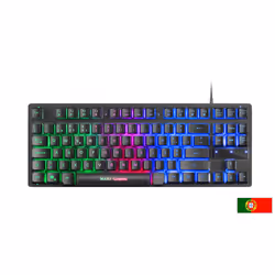 Mars Gaming MCPTKLPT clavier Souris incluse USB Portuguais Noir