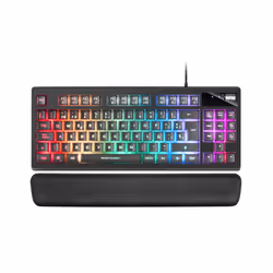 Mars Gaming MKAXES, Taille réelle (100 %), USB, Clavier à membrane, LED RGB, Noir