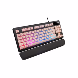Mars Gaming MKAXPES clavier USB Espagnole Noir, Rose
