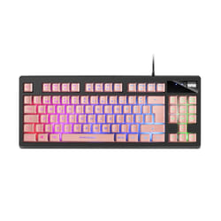 Mars Gaming MKAXPPT clavier USB Portuguais Noir, Rose