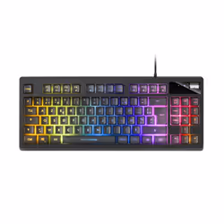 Mars Gaming MKAXFR, Taille réelle (100 %), USB, Clavier à membrane, LED RGB, Noir
