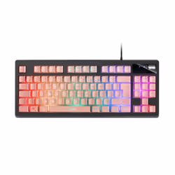 Mars Gaming MKAXPFR, Taille réelle (100 %), USB, Clavier à membrane, LED RGB, Noir, Rose