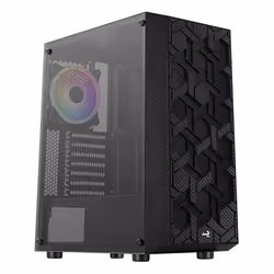 Aerocool Hive-G-BK-v1, Midi Tower, PC, ATX, micro ATX, Mini-ITX, Acrylonitrile-Butadiène-Styrène (ABS), SPCC, 15,7 cm, 31,7 c ...