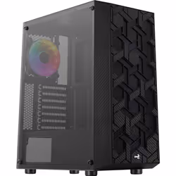 Aerocool Hive FRGB, Midi Tower, PC, Noir, ATX, micro ATX, Mini-ITX, Acrylonitrile-Butadiène-Styrène (ABS), SPCC, Jouer