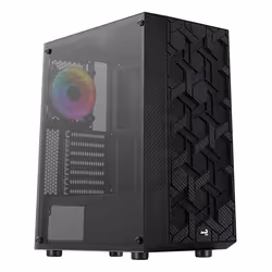 Aerocool Hive-G-BK-v3, Midi Tower, PC, Noir, ATX, micro ATX, Mini-ITX, Acrylonitrile-Butadiène-Styrène (ABS), SPCC, 15,7 cm