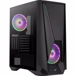 Aerocool Visor, Midi Tower, PC, Noir, ATX, EATX, micro ATX, Mini-ITX, Acrylonitrile-Butadiène-Styrène (ABS), SPCC, Acier, Jou ...