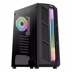Aerocool Prime-G-BK-v2, Midi Tower, PC, Noir, ATX, micro ATX, Mini-ITX, Acrylonitrile-Butadiène-Styrène (ABS), SPCC, Bleu, Ve ...