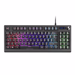 Mars Gaming MKREVOPT, Taille réelle (100 %), USB, Clavier à membrane, LED RGB, Noir